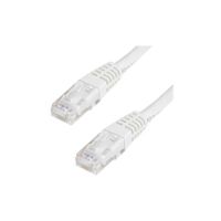 StarTech 10ft CAT6 Ethernet Cable - White CAT 6 Gigabit Wire 100W PoE 650MHz Molded Patch Cord - C6PATCH10WH