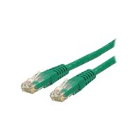 StarTech 12ft CAT6 Ethernet Cable - Green CAT 6 Gigabit Wire 100W PoE 650MHz Molded Patch Cord - C6PATCH12GN