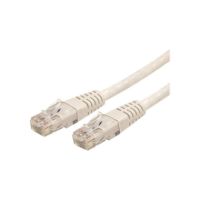 StarTech 20ft CAT6 Ethernet Cable - White CAT 6 Gigabit Wire 100W PoE 650MHz Molded Patch Cord - C6PATCH20WH