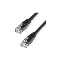 StarTech 25ft CAT6 Ethernet Cable - Black CAT 6 Gigabit Wire 100W PoE 650MHz Molded Patch Cord - C6PATCH25BK