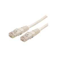 StarTech 25ft CAT6 Ethernet Cable - White CAT 6 Gigabit Wire 100W PoE 650MHz Molded Patch Cord - C6PATCH25WH