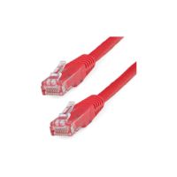 StarTech 50ft CAT6 Ethernet Cable - Red CAT 6 Gigabit Wire 100W PoE 650MHz Molded Patch Cord - C6PATCH50RD