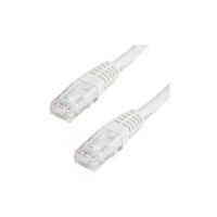 StarTech 6ft CAT6 Ethernet Cable - White CAT 6 Gigabit Wire 100W PoE 650MHz Molded Patch Cord - C6PATCH6WH