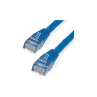 StarTech 7ft CAT6 Ethernet Cable - Blue CAT 6 Gigabit Wire 100W PoE 650MHz Molded Patch Cord - C6PATCH7BL