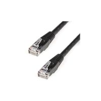 StarTech CAT6 Ethernet Cable 8' Black 650MHz Molded Patch Cord PoE++ - C6PATCH8BK
