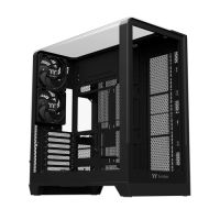 Thermaltake CA-11F-00M1WN-01 View 390 TG Mid Tower Case Tempered Glass ATX Support Up to 460mm GPU 360mm Radiator Rotatable PCIe Tray Hidden Connector Motherboards