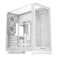 Thermaltake CA-11F-00M6WN-01 View 390 TG Mid Tower Case Tempered Glass ATX Support Up to 460mm GPU 360mm Radiator Rotatable PCIe Tray Hidden Connector Motherboards