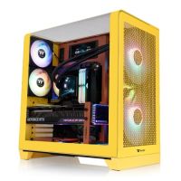 Thermaltake CA-11F-00MMWN-00 View 390 Air Mid Tower Case Tempered Glass ATX Support Up to 420mm GPU 360mm Radiator Rotatable PCIe Tray Hidden Connector Motherboards