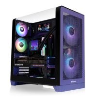 Thermaltake CA-11F-00MNWN-00 View 390 Air Mid Tower Case Tempered Glass ATX Support Up to 420mm GPU 360mm Radiator Rotatable PCIe Tray Hidden Connector Motherboards