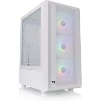Thermaltake CA-1X2-00M6WN-01 S200 Plus TG ARGB Snow Mid-Tower Chassis (White)