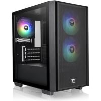 Thermaltake CA-1Y8-00S1WN-02 Versa H16 TG ARGB Micro Tower Micro-ATX Computer Chassis (Black)
