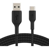 Belkin Boost Charge Braided Lightning to USB-A Cable (2m / 6.6ft, Black) - CAA002BT2MBK