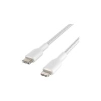 Belkin Braided USB-C to Lightning Cable (1m / 3.3ft, White) - CAA004BT1MWH