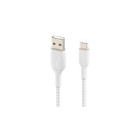 Belkin Braided USB-C to USB-A Cable (1m / 3.3ft, White) - CAB002BT1MWH