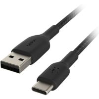 Belkin Braided USB-C to USB-A Cable (2m / 6.6ft, Black) - CAB002BT2MBK