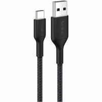 Belkin CAB022fq2MBK 15W Braided USB-A to USB-C Cable - 480 Mbps - M/M - 6.6ft/2m - Black