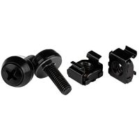 StarTech M5 x 12mm - Screws and Cage Nuts - 50 Pack, Black - CABSCREWM5B
