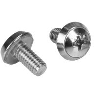 StarTech 100Pkg M6 Mounting Screws & Cage Nuts -M6 Cage Nuts and Screws - CABSCREWM62