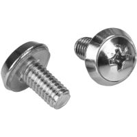 StarTech M6 Rack Screws and M6 Cage Nuts - M6 Nuts and Screws - 20 Pack - CABSCRWM620