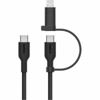 Belkin CAC003fq1.5MBK Braided PCR 2in1 USBC to LTG Cable, 60W 1.5M, Black
