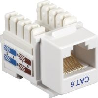 BLACK BOX CAT6J-WH CAT6 KEYSTONE JACK - UNSHIELDED, RJ45, W