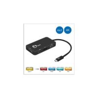 SIIG USB-C to 4-in-1 Multiport Video Adapter - external video adapter - black - CB-TC0611-S1