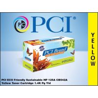 PCI CB542ARPC ECO-FRIENDLY SUSTAINABLE HP 125A CB542A YELLOW TONER CARTRIDGE 1400 PAGE YIE
