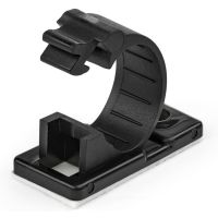 StarTech 100 Self Adhesive Cable Management Clips - Sticky Network Cord Organizer/Clamp - Black