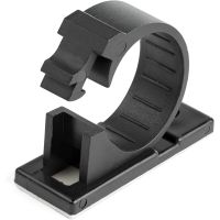 StarTech 100 Self Adhesive Cable Management Clips - Sticky Network Cord Organizer/Clamp - Black