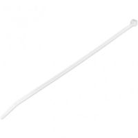 StarTech 10"(25cm) Cable Ties, 50lb(22kg) Tensile Strength, Nylon Self Locking Zip Ties w/Curved Tip, 94V-2/UL Listed, 1000 Pack, White - CBMZT10NK
