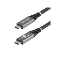 StarTech CC10FT20GUSB4CX 10ft 3m USB4 Cable 20Gbps 4K 120Hz DisplayPort 2.1 USB-C PD 60W Certified E-Marker MacBook Pro Max Compatible