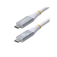 StarTech CC10FT20GUSB4CXW 10ft 3m USB4 Cable 20Gbps 4K 120Hz DisplayPort 2.1 USB-C PD 60W Certified E-Marker MacBook Pro Max Compatible