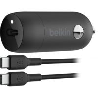Belkin Boost Charge 30W USB-C Car Charger + USB-C to USB-C cable - CCA004BT1MBK-B6