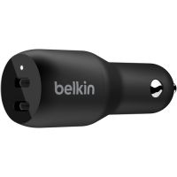 Belkin CCB002BTBK - BOOST CHARGE DUAL USB-C CAR CHARGER 36W - SUPPORTS FAST CHARGE FOR