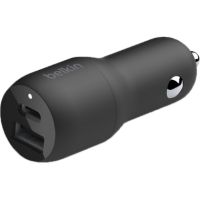 Belkin Boost Charge Dual Car Charger with PPS 37W + USB-C Cable with Lightning Connector - CCB004BT1MBK-B5