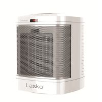 Lasko 1500W Ceramic Bathroom Space Heater with ALCI Safety Plug, CD08210, White