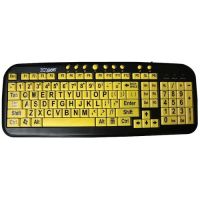 ERGOGUYS CD1038 DATACAL USB WIRED BLACK PRINT/YELLOW KEYS KEYBOARD. DO NOT BREAK CASE PACK. WIRE