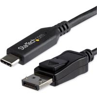 StarTech CDP2DP146B 6ft (2m) USB C to DisplayPort 1.4 Cable Video Adapter, 8K 60hz, HDR, USB Type-C to DP Converter