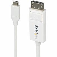 STARTECH 6FT (2M) USB-C TO DISPLAYPORT 1.2 CABLE, BIDIRECTIONAL, 4K 60HZ, WHITE VIDEO ADA