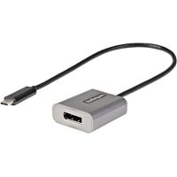 StarTech CDP2DPEC USB C to DisplayPort Adapter, 8K/4K 60Hz DP 1.4 w/ 12" Cable, USB Type-C to DP Video Converter
