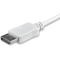 StarTech 3.3ft (1m) USB C to DisplayPort 1.2 Cable 4K 60Hz - USB-C to DisplayPort Adapter Cable HBR2 - USB Type-C DP Alt Mode to DP Monitor Video Cable - Works with Thunderbolt - White - CDP2DPMM1MW