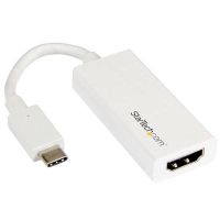 StarTech CDP2HDW USB C to HDMI Adapter - 4K 30Hz, USB Type-C to HDMI Video Converter, Thunderbolt 3/4 Compatible - White