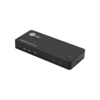 SIIG Dual Host USB-C KVM MST Docking Station - docking station - USB-C x 2 - 2 x HDMI, DP - GigE - CE-DK0111-S1