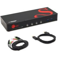 SIIG CE-DP0G11-S1 4X1 DISPLAYPORT KVM SWITCH, CONSOLE 4 DP 1.2 PC SYSTEMS VIA ONE KEYBOARD & MOUSE