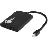 SIIG CE-DP0J11-S1 MDP TO DP MST HUB,21.6GBPS BANDWIDTH,DUAL DP FOR 4K30HZ,MIRROR/ EXTEND AND PANOR