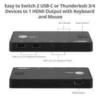 SIIG 2x1 USB-C 4K60Hz KVM Switch CE-KV0B11-S1