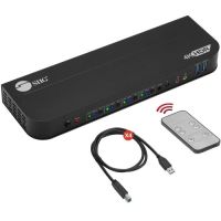 SIIG CE-KV0F11-S1 4x1 HDMI 4K HDR KVM USB 3.0 Switch - KVM / audio / USB switch - 4 ports
