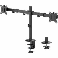 SIIG CE-MT1822-S1 FULL-MOTION DUAL MONITOR DESK MOUNT SUPPORTS TILT, SWIVEL AND ROTATION FOR BEST