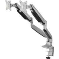 SIIG High Premium Aluminum Gas Spring Desk Mount for Dual Monitors - CE-MT2E12-S1