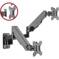 SIIG CE-MT2M12-S1 High Premium Aluminum Gas Spring Wall Mount Dual Monitor 17" to 32" bracket - full-motion adjustable arm